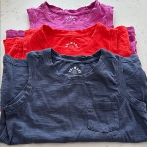 Primary set of 3 Tank Tops Girls 4-5 Navy, Red and Purple Casual Wear